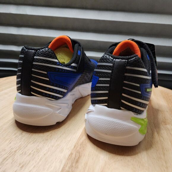Skechers S Lights Boys’ Size 3 Sneakers – Black/Blue Light-Up, NWT - Picture 5 of 9